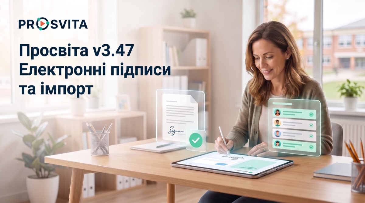 Просвіта v3.47: електронні підписи для угод програм та розумніший імпорт учнів